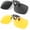 Grey-Yellow, variant on BLUE CUT Clip on Polarized Night vision Glasses Flip up Sunglasses UV-400 to Wear Over prescription Glasses for night driving Yellow, 2 pack