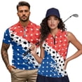 thumbnail image 2 of Garronmavis Patriotic Star Soccer Matching Couple Sport Shirts Couple Golf Matching Outfits Machine Washable Mens Hawaiian Shirt Quarter Zip Mens Shirts Casual for Running Gym, 2 of 6