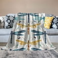 thumbnail image 2 of BCIIG Dragonflies Floral Pattern Warm Lightweight Fleece Blanket Soft Throw Blanket for All Seasons 40x50in, 2 of 6