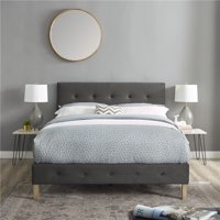 Modern Sleep Lancaster Modern Tufted Upholstered Platform Bed | Headboard and Wood Frame with Wood Slat Support, Multiple Sizes & Colors
