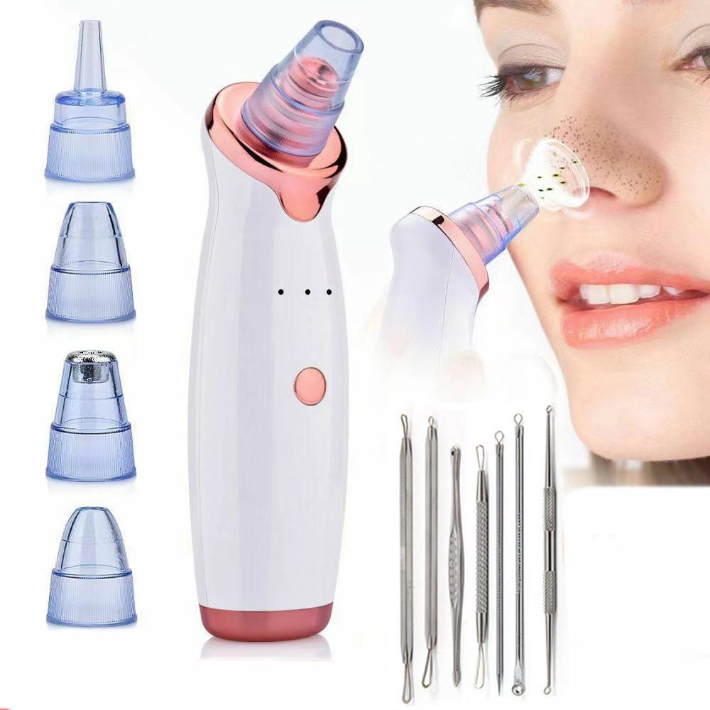 Blackhead Remover Vacuum,Upgraded Facial Pore Cleaner,Electric Acne Comedone Whitehead Extractor Tool,Skin Tag Remover,USB Rechargeable Blackhead Vacuum Kit,Blackhead Remover Tool