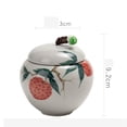 thumbnail image 2 of Hand Painted Sealed Tea Canister Small Portable Ceramic Travel Storage Tea Container, 2 of 7