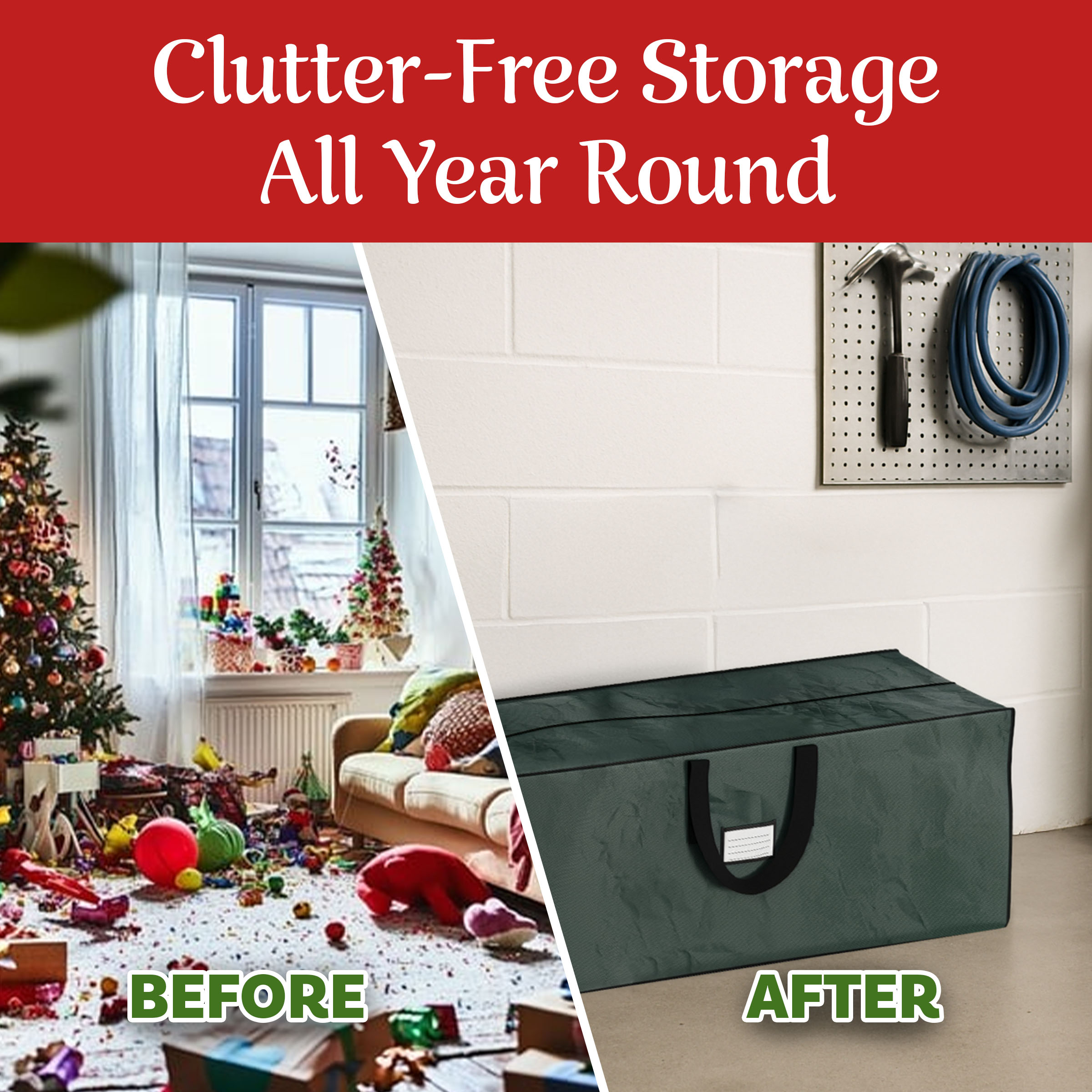 ELF STOR Christmas Tree Storage Bag, Green photo 6