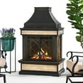 thumbnail image 3 of SUNJOY Outdoor 57 inch Steel Wood Burning Fireplace with Fire Poker and Rain Cover, 3 of 17
