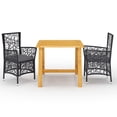 thumbnail image 1 of vidaXL 3 Piece Patio Dining Set Black, 1 of 12