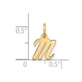 thumbnail image 4 of 10k Small Script Initial M Charm, 4 of 4