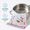 thumbnail image 3 of Unique Bargains 2Pcs Floral Microfiber Absorbent Soft Towels Multi-Color 2 24" x 16", 3 of 7