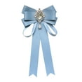 thumbnail image 5 of fenteer Women Bow Tie Corsage for Girls Women for Shirt Uniform Breastpin Collar Tie Light Blue, 5 of 8