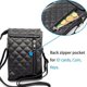 thumbnail image 4 of Bolso bandolera de cuero PU suave para teléfono móvil, estuches de transporte para teléfono móvil, bolso de hombro, uso diario, negro Sailing Electrónica, 4 of 5