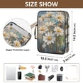 thumbnail image 3 of Haosy Accordion File Organizer Zipper Binder 500 Sheet 6-Tab Expanding File Folder Multi-Pocket 1.2 Inch 3 Ring Oil Painting Of Daisies, 3 of 7