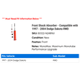 thumbnail image 2 of Front Shock Absorber - Compatible with 1997 - 2004 Dodge Dakota RWD 1998 1999 2000 2001 2002 2003, 2 of 2