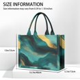 thumbnail image 3 of Large Capacity Tote Bag,Teal and Gold Marble Flow Lines Pattern Handbag Fashion Luxury Tote Bag,15.7"x13"x 5.1" Inches,Laptop Compatible, 3 of 6