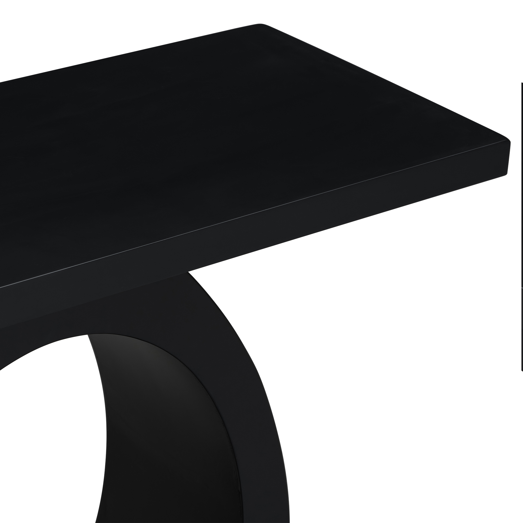EUROCO 39.4" Console Table,Sofa Table Entryway Table with Egg-Shaped Base,Narrow Wood Accent Tables for Living Room,Hallway,Foyer,Black