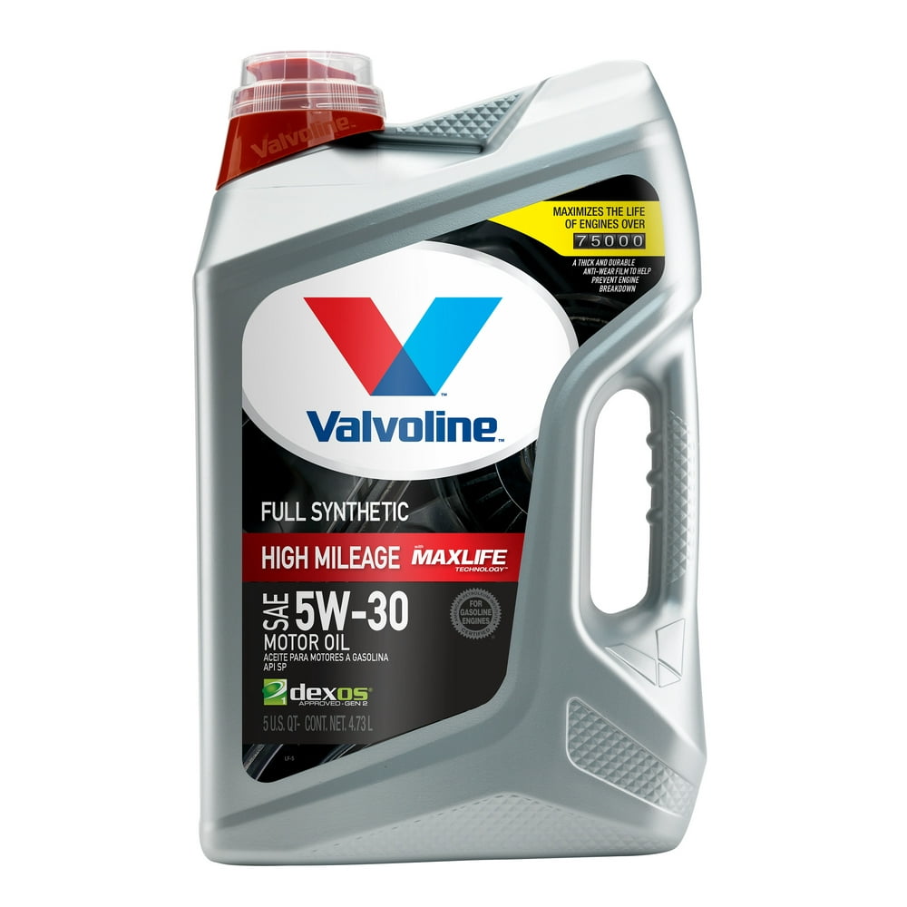 Valvoline Full Synthetic High Mileage with MaxLife Technology SAE 5W30 Motor Oil 5 QT Walmart