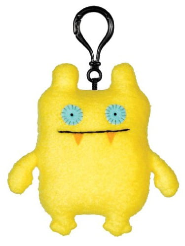 Gund UGLY DOLL KEYCHAIN NANDY BEAR YELLOW NEW WITH TAGS clip on PLUSH KEYCHAIN 