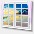 thumbnail image 2 of Closed Window to Ocean Sunset - Oversized Landscape Wall Art Print, 2 of 3