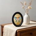 thumbnail image 4 of Oval Solid Wood Picture Frame, Whimsical Animal Art Print Tabletop Wall Decor Multi Design Option for Living Room Bedroom Home Decoration, 4 of 6