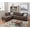 A-Coffee,Fabric, variant on Caberryne Leather Sectional Sofa for Living Room Furniture Set, L-Shape Sofa Sectional Couch with Hidden Table for Living Room/Office/Small Space/Apartment(B-Ginger)