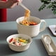 thumbnail image 5 of Juego de tazones de fideos de bambú a prueba de microondas beige con palillos, cuchara, tenedor, taza y bolsa térmica, 5 of 6