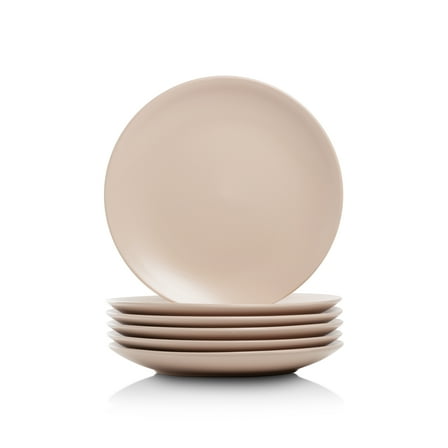 10 Strawberry Street Wazee Matte Coupe Dinnerware, Salad Plate, Blush, Set of 6