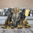 thumbnail image 2 of Orinice White Elephant Flower Blanket Gifts for Adults Women Flannel Throw Blankets Soft Fuzzy Lightweight for Home Decor Couch Bed Sofa  60x80in, 2 of 6
