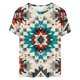 thumbnail image 4 of Fiudx Camisas para Mujer Top de Cuello Redondo de Manga Corta Estampado Casual de Moda de Verano para Mujer, 4 of 4