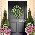 thumbnail image 3 of Green Wreath for Front Door Wreath Welcome Sign for Spring Summer Wreath, Home Porch Farmhouse Door Wall Window Party Decoration, 3 of 9