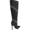 thumbnail image 4 of Women's Fashion Rhinestone Crystal Knee High Boots Pointed Toe Stiletto High Heel Boot, 4 of 4