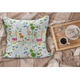 thumbnail image 2 of Cartoon Fluffy Throw Pillow Cushion Cover, Floral Background with Funny and Animals Giraffe Lion Monkeys and Butterflies, Rectangle Accent Pillow Case, 26" x 16", Multicolor, by Ambesonne, 2 of 5
