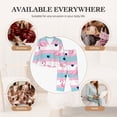 thumbnail image 7 of Pofeuu Flamingo1 Print Womens Pajamas Set Long Sleeve Sleepwear Button Down Nightwear Soft Pj Lounge Sets Button Down Pajamas Women-XX-Large, 7 of 7