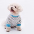 thumbnail image 4 of Dog Pajamas Striped Jumpsuit, Breathable Basic Sleepwear 4 Legs Dog Shirts, Comfortable Soft Stretchable Dog Onesies Outfits for Puppy and Cat, Gray,XL, 4 of 4