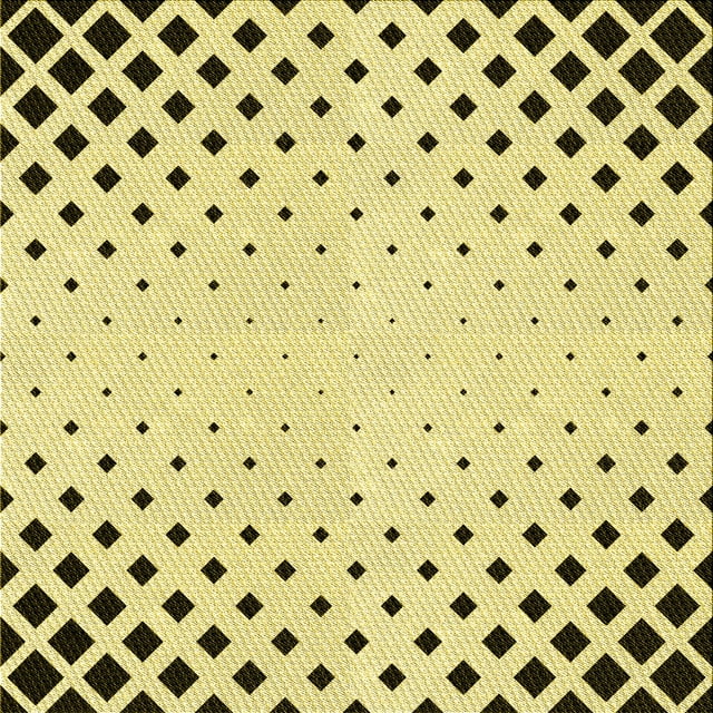 Ahgly Company Tapis d'Intérieur Lavable en Machine Carré Transitionnel Jaune Soleil, 7 Pieds Carré