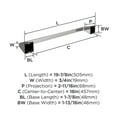 thumbnail image 6 of Amerock Blackrock Chrome 18 inch (457mm) Towel Bar, 6 of 8