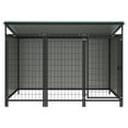 thumbnail image 3 of vidaXL Outdoor Dog Kennel Garden Animal Pet House Anthracite/Green Multi Sizes, 3 of 3