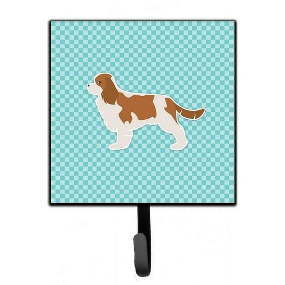 Carolines Treasures BB3749SH4 Cavalier King Charles Spaniel Checkerboard Blue Leash or Key Holder