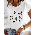 thumbnail image 3 of Short Sleeve Casual Ladies Fashion Female Graphic Tee Women Love Heart Watercolor Sweet Print Summer T Clothing T-shirts, 3 of 6