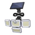 thumbnail image 1 of Luces de inundación solares para exteriores, luces de seguridad activadas por movimiento, panel solar separado, 3 cabezales ajustables, ángulo de iluminación amplio de 270°, lámpara de pared, 1 of 5