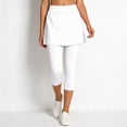 thumbnail image 6 of KHONTS Women's Yoga Skirted Capri Leggings Golf Tennis Pants with Skirt for Running Workout Active White XL, 6 of 7