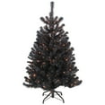 thumbnail image 2 of Northlight Pre-Lit Black Noble Spruce Artificial Halloween Tree - 4' Black Wire - Orange Lights, 2 of 9