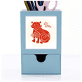 thumbnail image 1 of Año de Tiger animal China Zodiaco Rojo Tarjeta de clip de pluma del gestor de suministros de oficina, 1 of 3
