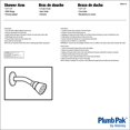 thumbnail image 2 of Plumb Pak PP825-10 Bras de Douche-Bride Chromé 6 Po., 2 of 2