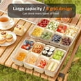 thumbnail image 3 of Snackle Box – 8 Compartment Divided Serving Tray with Lid, Handle, 4 Gold Forks, Portable, 3 of 7