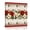 Flaxen, variant on Canvas Wall Art, Red Poinsettia Christmas Framed Canvas Prints for Bathroom Desk, Xmas Botanical Berry Red Border Small Gallery Wrapped Wall Decor for Home Office, Gifts, 8"x8" Ship Next Day