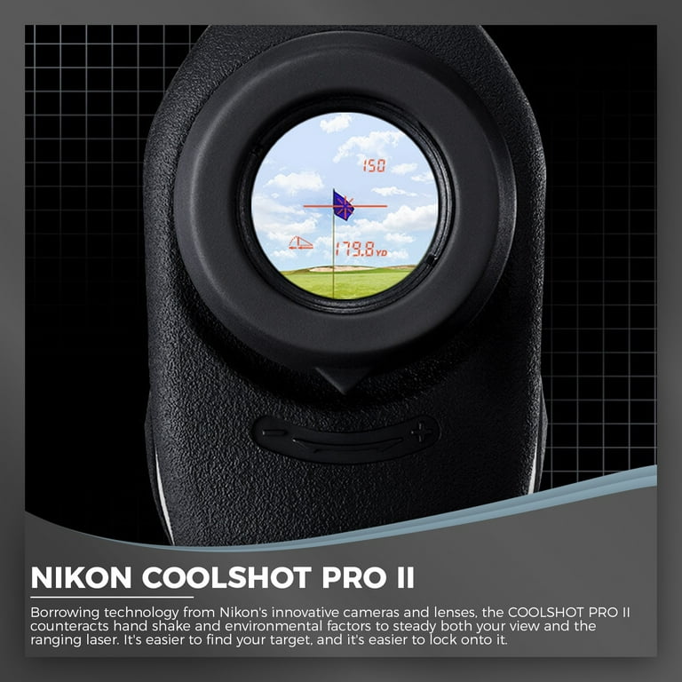 Nikon Coolshot PRO II Image Stabilized - Rangefinder (laser) 6 x 21 -  Fogproof and Waterproof - White