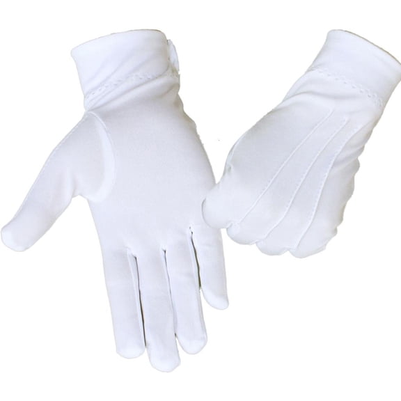 2lot Fingerprint Frees Gloves Elegant Solid Color Gloves Jewelry Handling Glove