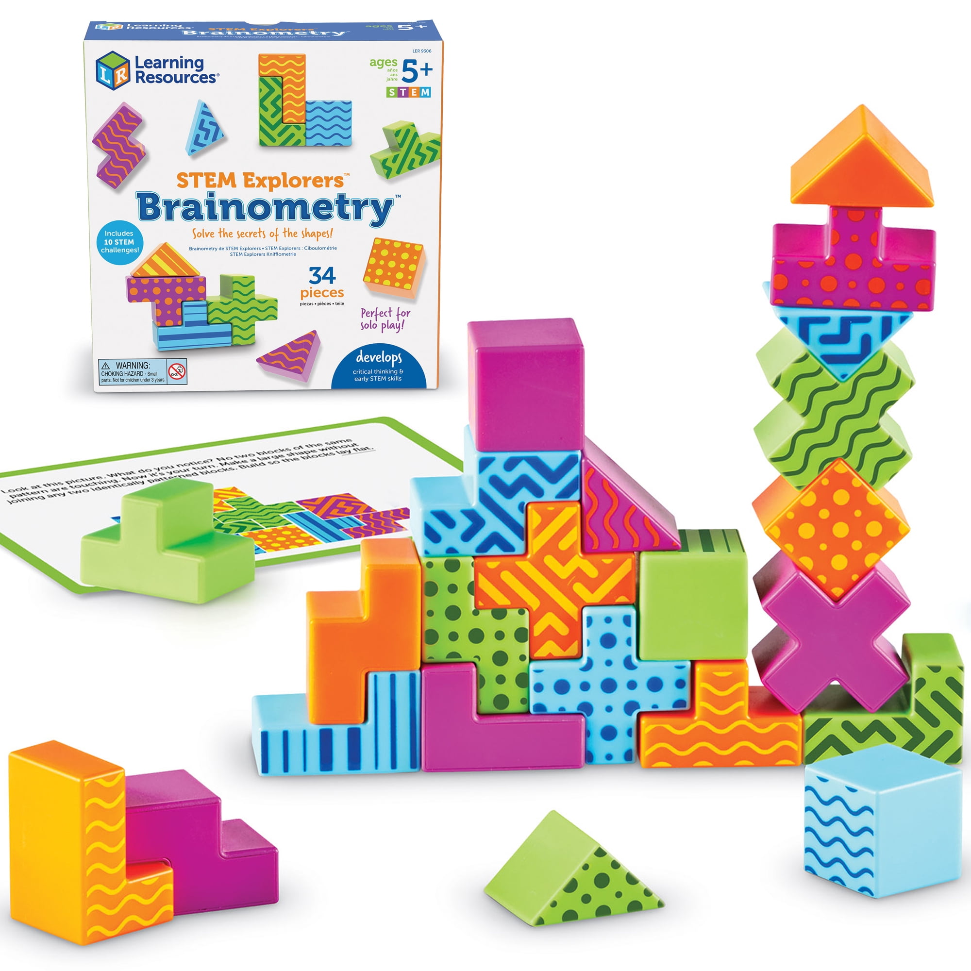 Learning Resources STEM Explorers Brainometry, 3D Puzzle Brainteaser, Ages 5+