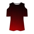 thumbnail image 5 of Ashirexll Women's T-shirts, Short Sleeve Tops for Women, Women's Fashion Solid Color T-shirt Short Sleeve Shirt Round Neck Casual Top, 5 of 5