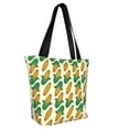 thumbnail image 4 of Cauagu Corn 8 Print Canvas Aesthetic Tote Bag for Women Beach Bag Shopping Bags Shoulder Bag Reusable Grocery Bags, 4 of 7