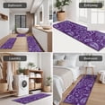 thumbnail image 5 of Purple Paisley Pattern Kitchen Rugs Sets Of 3,Kitchen Runner Rugs Non Skid Washable,Decorative Kitchen Floor Mats for Kitchen,Sink,Laundry,17"x30"+ 17"x47" + 17"x59", 5 of 6