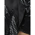 thumbnail image 4 of iEFiEL Kids Unisex Boys Girls Sequin Vest Top Bling Waistcoat for Jazz Stage Dance Performance Black 13-14, 4 of 5